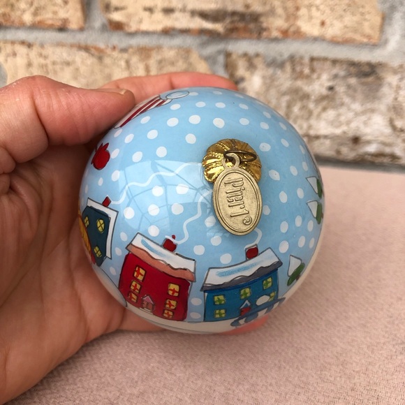 Pier 1 Import Li Bien Christmas 2015 Ornament Kids Playing Snowman Hand painted - Picture 8 of 10